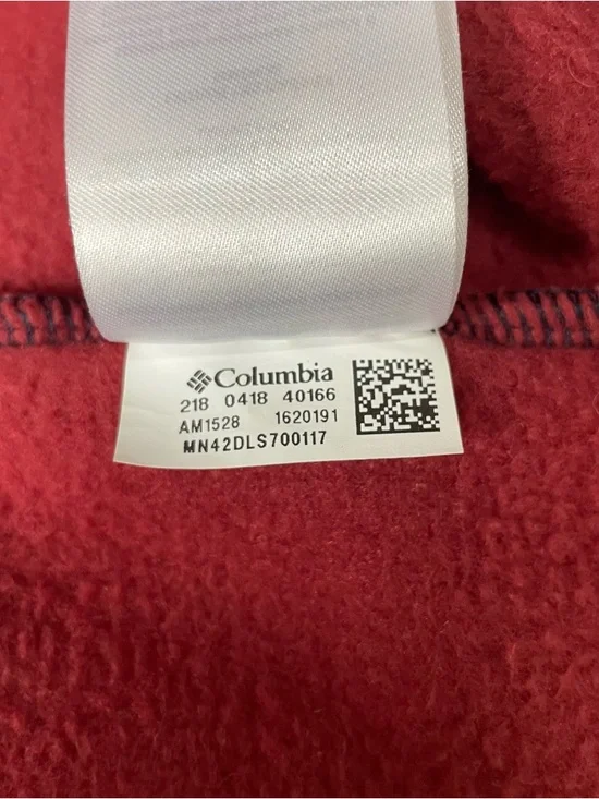 Columbia Men’s Navy and Red Zip-Up Fleece Pullover Size M - Picture 9 of 9